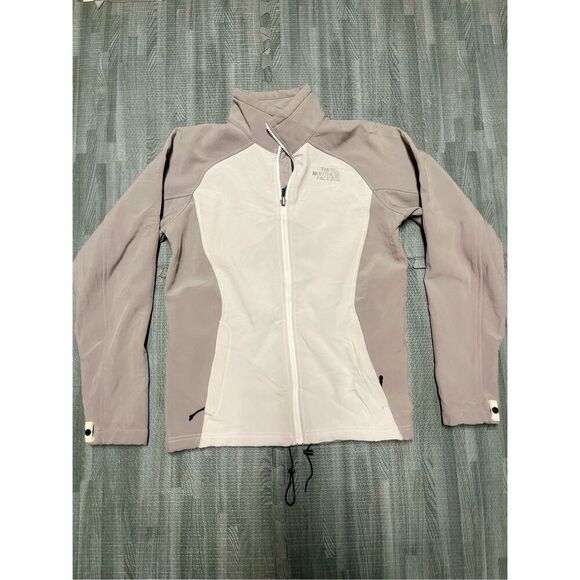 The North Face Jacket Women’s Sz Medium Soft Shell Full Zip Jacket Gray/ White - Picture 1 of 10